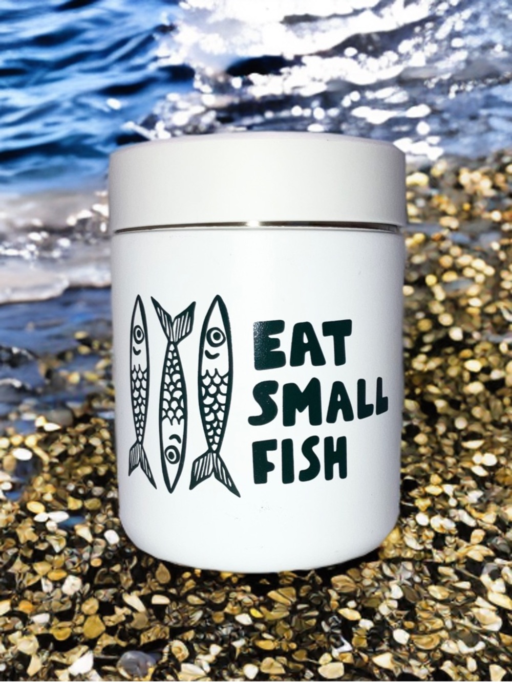 Patagonia x MiiR Food Canister Eat Small Fish Limited Edition Black White New